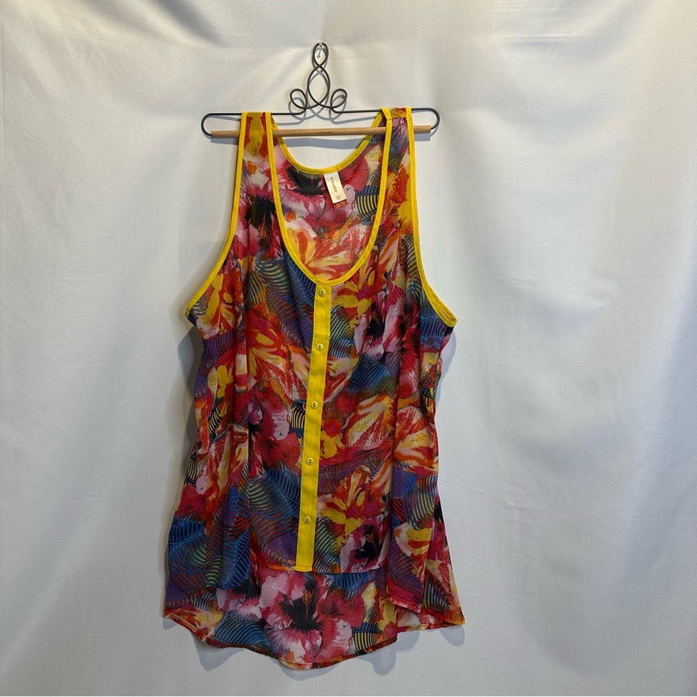 No Boundaries Colorful Floral Tank Top